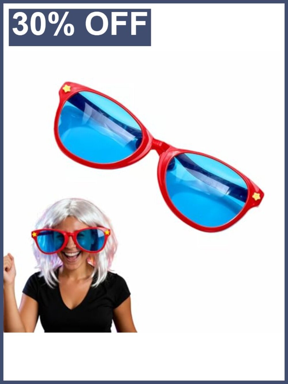 Oversized Novelty Sunglasses Plastic Cosplay Halloween Costume Eyewear